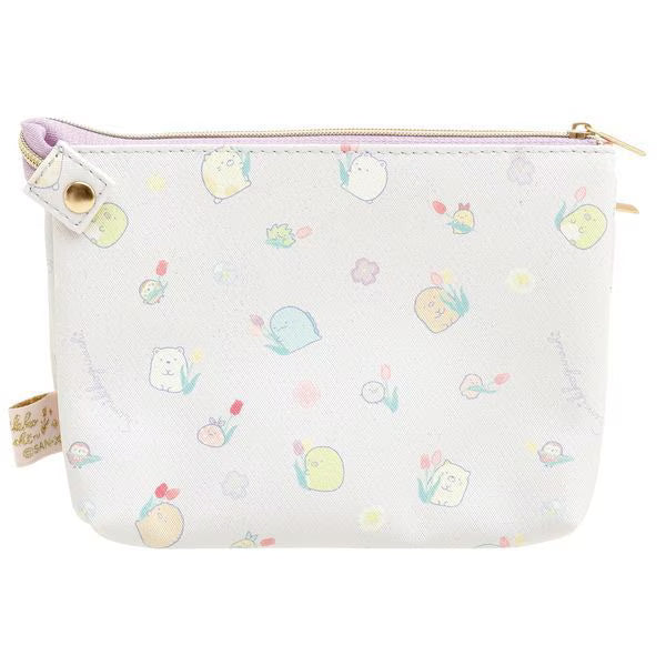 San-X Sumikko gurashi Zipper Case Zassou & Fairies Flower garden from San-X Japan