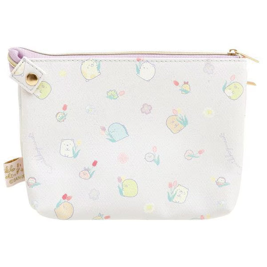 San-X Sumikko gurashi Zipper Case Zassou & Fairies Flower garden from San-X Japan
