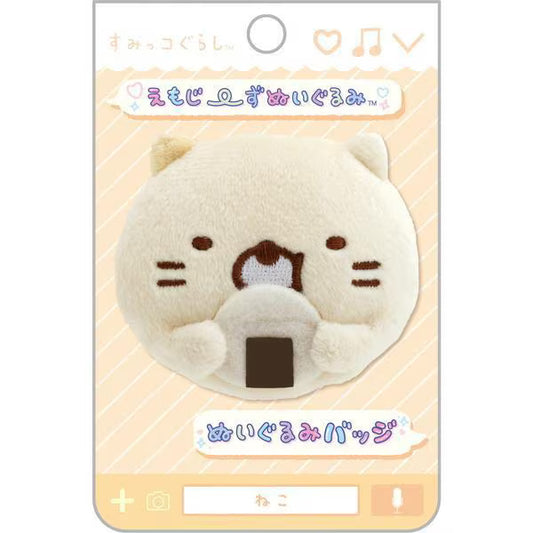 San-X Sumikko gurashi Neko Emoji Plush Badge San-X Japan