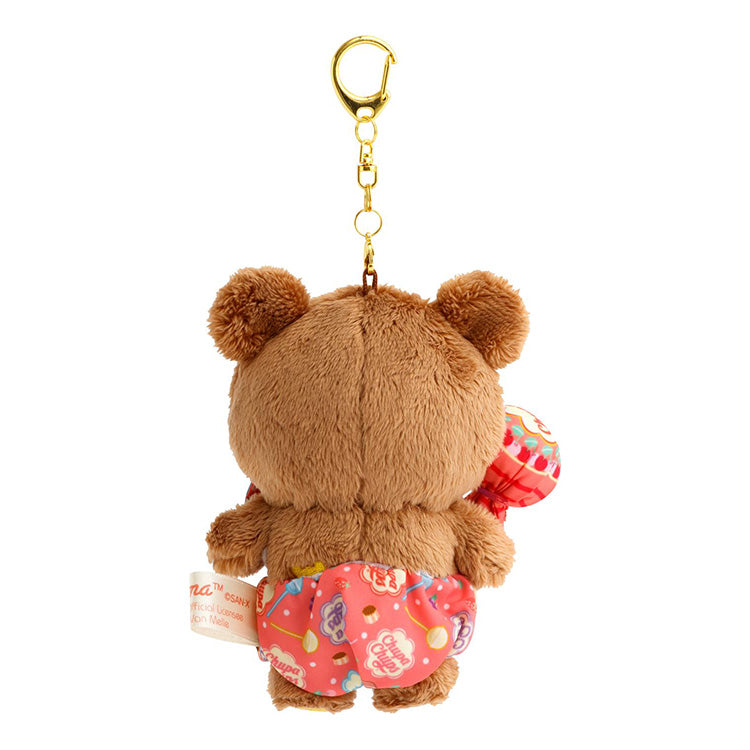San-X Rilakkuma Chairoi koguma Plush Keychain Rilakkuma x Chupa Chups collaboration Theme