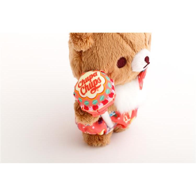 San-X Rilakkuma Chairoi koguma Plush Keychain Rilakkuma x Chupa Chups collaboration Theme