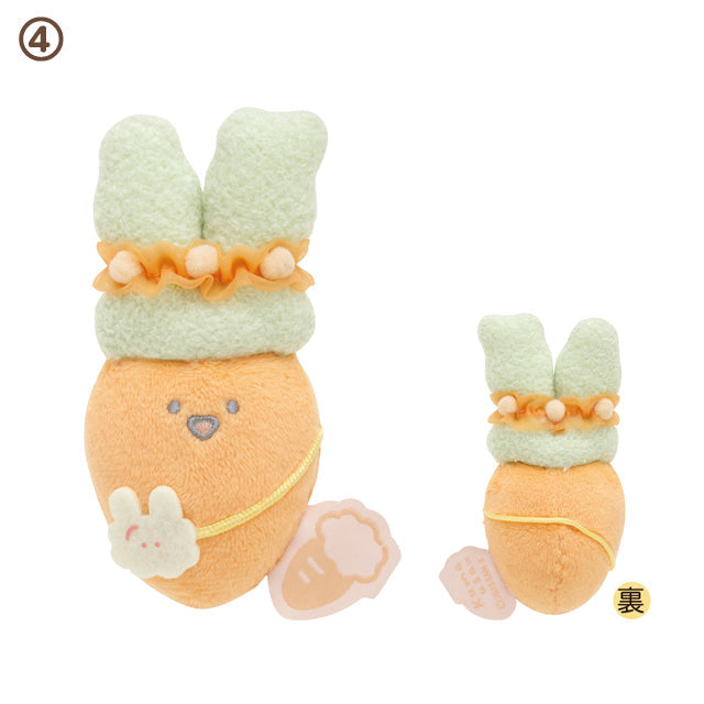 San-X Kumausa Tenori plush 'Kumausa & Carrot' theme Tenori plush palm size mini plush San-X Japan