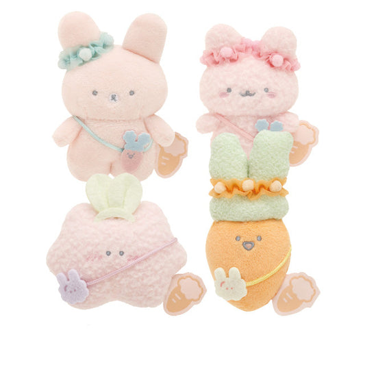 San-X Kumausa Tenori plush 'Kumausa & Carrot' theme Tenori plush palm size mini plush San-X Japan