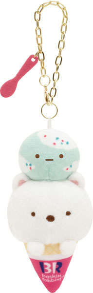 San-X Sumikko gurashi Shirokuma Plush Keychain Sumikko Baskin Robbins theme from San-X Japan