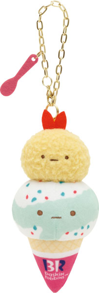 San-X Sumikko gurashi Ebifurai no shippo Plush Keychain Sumikko Baskin Robbins theme from San-X Japan