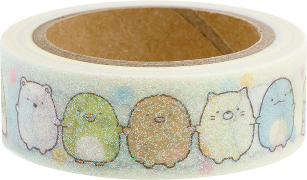 San-X Sumikko gurashi Line Up Glittery Washi Tape 15mm x 5M San-X Japan