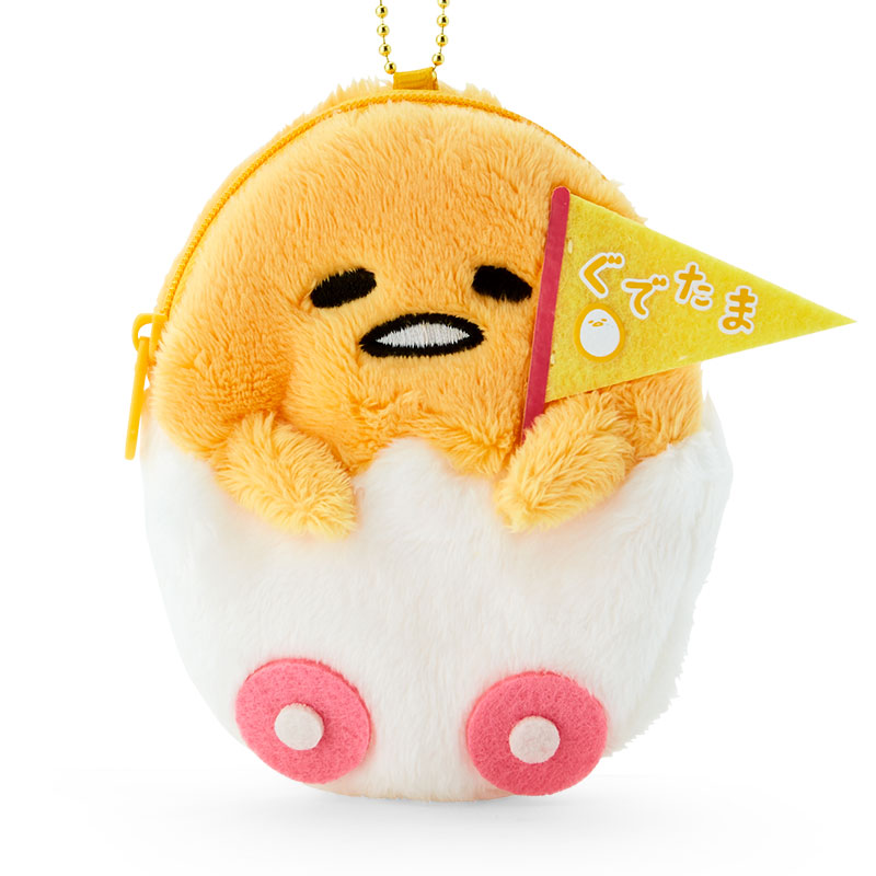 Sanrio Gudetama Plush Mini Pouch Case Keychain from 10th Anniversary Gudetama Land Special Edition Sanrio Direct from Japan