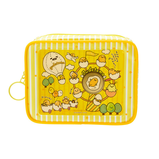 Sanrio Vinyl Pouch with Zipper from 10th Anniversary Gudetama Land Special Design Sanrio Direct from Japan