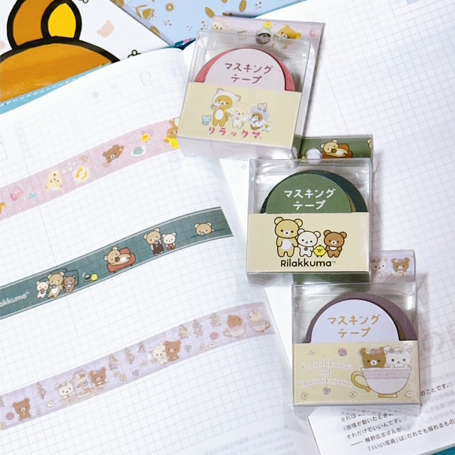 San-X Rilakkuma Washi Tape Basic Rilakkuma Home Cafe 15mm x 10M San-X Japan
