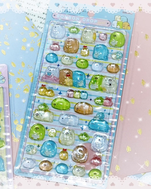 Bonbon Drop Sticker Sumikko gurashi Pink/ Blue 3D Epoxy Resin Sticker San-X Sun-Star Japan