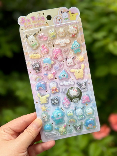 Uruchuru Pop Sticker Sanrio Characters 3D Epoxy Resin Sticker