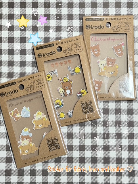 San-X Rilakkuma Transfer Sticker 'irodo' for fabric and leather material San-X Japan