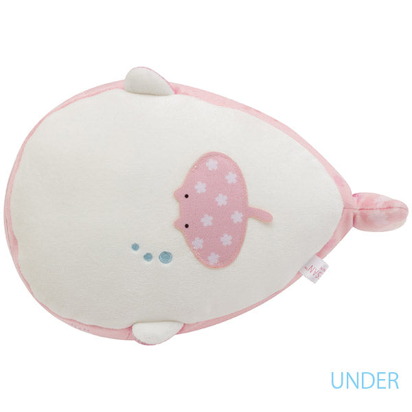 San-X Jinbesan S size Plush Sakura pattern mochi touching San-X Japan