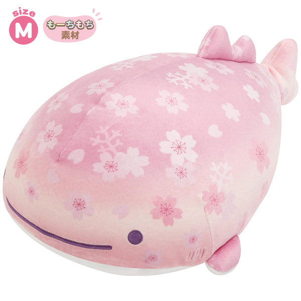 San-X Jinbesan M size Plush Sakura pattern mochi touching San-X Japan