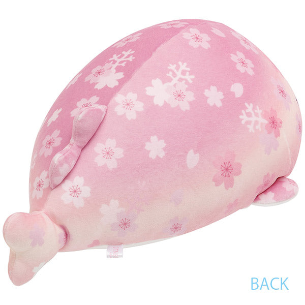 San-X Jinbesan M size Plush Sakura pattern mochi touching San-X Japan