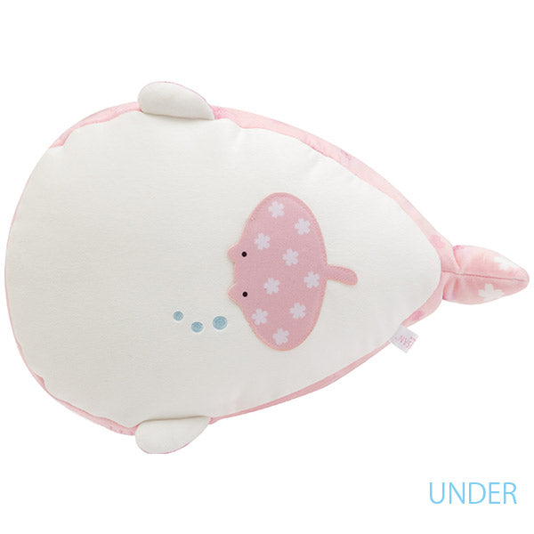 San-X Jinbesan M size Plush Sakura pattern mochi touching San-X Japan