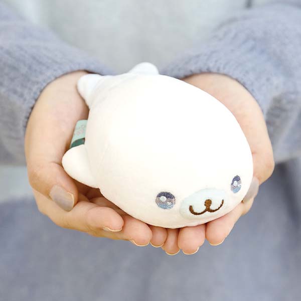 San-X Mamegoma Shirogoma Plush S size Super pochi touching from 'I Love Fuyo Fuyo' San-X Japan