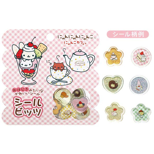 San-X Nyan Nyan Nyanko Seal Bits Acrylic Flake stickers San-X Japan