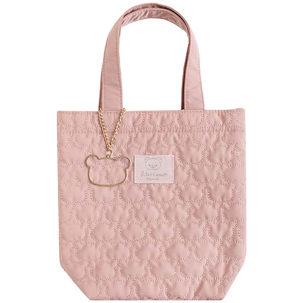 San-X Rilakkuma Mini Tote bag Quilting bag Pink from 'Relax with Rilakkuma at Night' theme San-X Japan