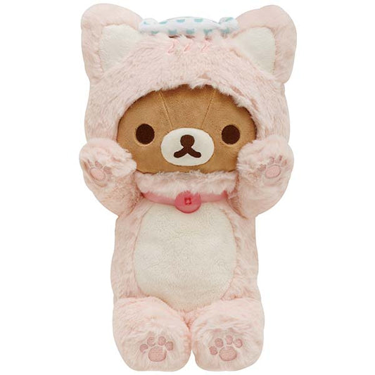 Rilakkuma Rilakkuma Oyunya Plush (Pink) Height 34cm approx from 'Neko Neko no Yu' Theme San-X Japan