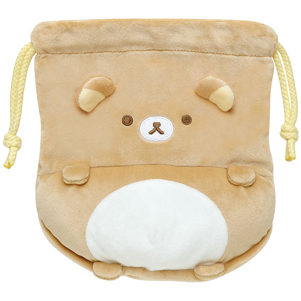 San-X Rilakkuma Drawstring bag Rilakkuma from Pompoko Kyumugurumi San-X Japan