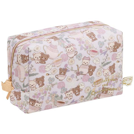 San-X Rilakkuma Pouch Case from 'Kori-Kogu Flower Teatime' Theme San-X Japan