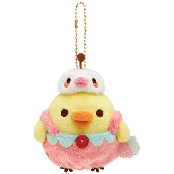 San-X Rilakkuma Kiiroitori Plush Keychain from 'Korilakkuma's Strawberry Day!' Theme San-X Japan