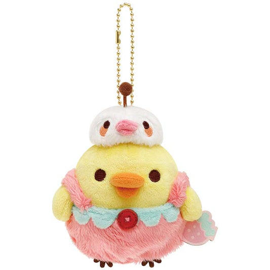San-X Rilakkuma Kiiroitori Plush Keychain from 'Korilakkuma's Strawberry Day!' Theme San-X Japan