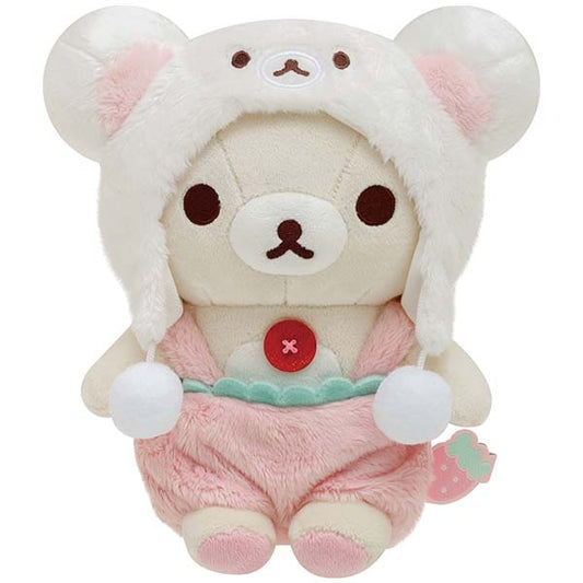 San-X Rilakkuma Korilakkuma Plush from 'Korilakkuma's Strawberry Day!' Theme San-X Japan