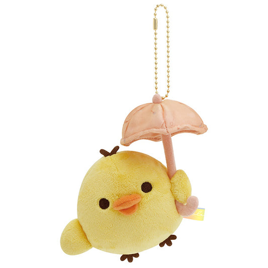 San-X Rilakkuma Kiiroitori Plush keychain from Ame nochi Hare Rilakkuma Theme San-X Japan