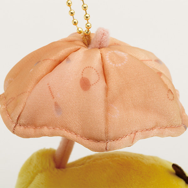 San-X Rilakkuma Kiiroitori Plush keychain from Ame nochi Hare Rilakkuma Theme San-X Japan