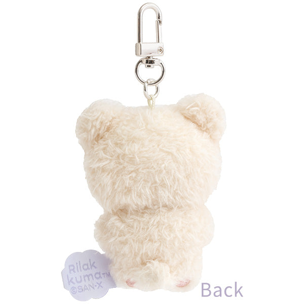 San-X Rilakkuma Korilakkuma Plush Keychain from Basic Rilakkuma Flower Theme San-X Japan