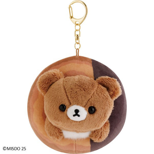 San-X Rilakkuma Chairoi koguma Plush Keychain from mister donut theme San-X Japan