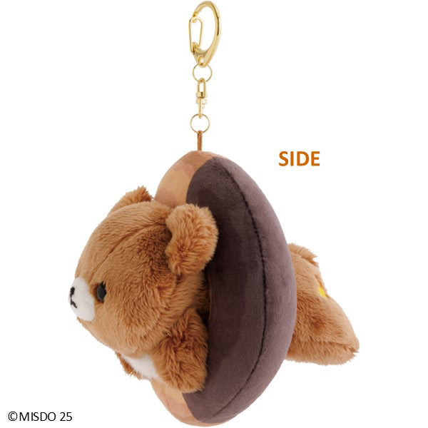 San-X Rilakkuma Chairoi koguma Plush Keychain from mister donut theme San-X Japan