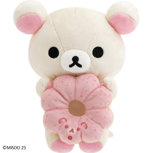 San-X Korilakkuma Donut MakuMaku Plush Strawberry Pondy Ring Donut from mister donut theme San-X Japan
