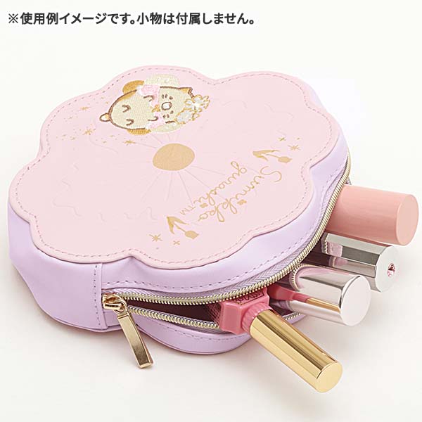 San-X Sumikko gurashi zipper case Flower diecut in pink Zassou & Fairies Flower garden theme from San-X Japan