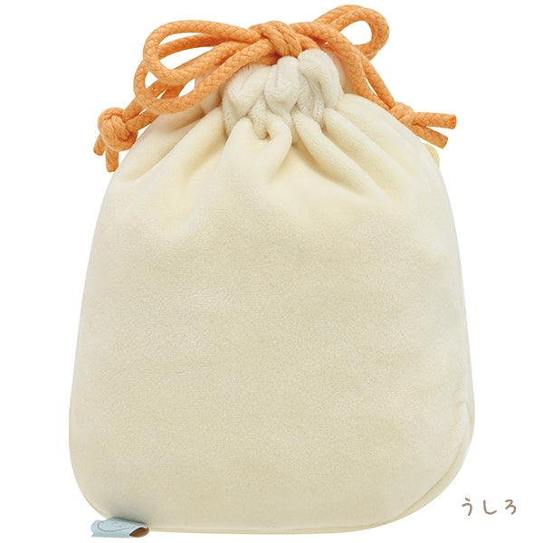 San-X Sumikko gurashi Drawstring bag Neko from Pom Poko Kyumugurumi San-X Japan