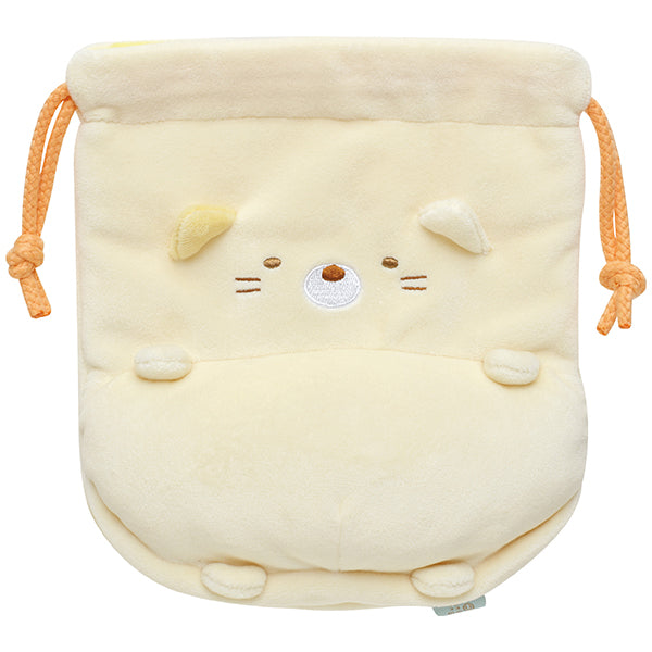San-X Sumikko gurashi Drawstring bag Neko from Pom Poko Kyumugurumi San-X Japan