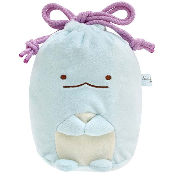 San-X Sumikko gurashi Tokage Drawstring plush bag from 'Tokage and Tokage's mother and Kira-Kira Night' Theme San-X Japan