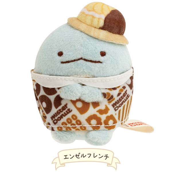 Sumikko gurashi Tenori Plush Collaboration with Mister. Donut Shirokuma, Penguin?, Tonkatsu, Neko and Tokage San-X Japan