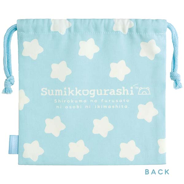 San-X Sumikko gurashi Furoshiki Mini Drawstring Bag from 'Shirokuma's Hometown' Theme San-X Japan