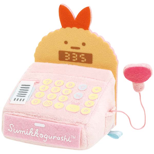 San-X Sumikko gurashi Ebifurai no shippo Register Plush from Sumikko Market Theme San-X Japan