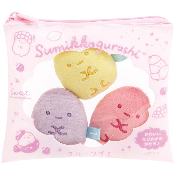 San-X Sumikko gurashi Gummy Plush Set comes with Zipper Case from Sumikko Market San-X Japan