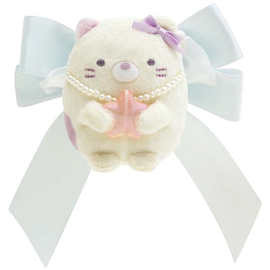 San-X Sumikko gurashi Neko Tenori Plush Badge Keychain from Sumikko Magic Salon at Sleepless Night Theme San-X Japan