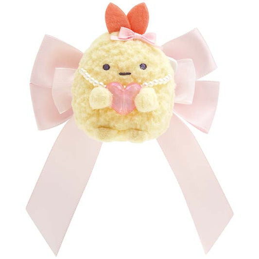 San-X Sumikko gurashi Ebifurai no shippo Tenori Plush Badge Keychain from Sumikko Magic Salon at Sleepless Night Theme San-X Japan