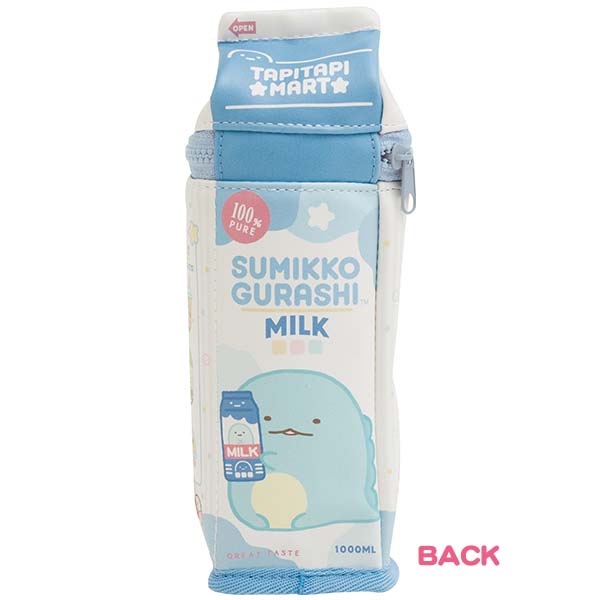 San-X Sumikko gurashi Pencil Case Pouch Milk Carton Shape from Wakuwaku Tapioca Convenience Store San-X Japan