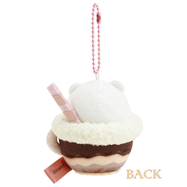San-X Sumikko gurashi Shirokuma Plush Keychain from Chocolate Fair at Sumikko Cafe San-X Japan