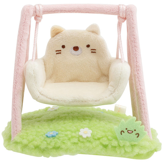 San-X Sumikko gurashi Scene Plush Neko Swing from Minikko nursery school theme San-X Japan