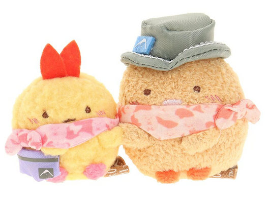 San-X Sumikko gurashi Tenori plush Camp theme Tonkatsu & Ebi furai no shippo Limited edition San-X Japan