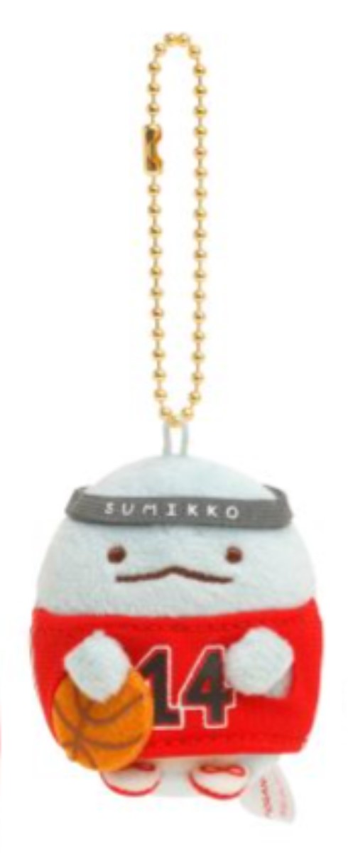San-X Sumikko gurashi Plush Keychain from 'Sumikko Basketball' theme Limited Edition San-X Japan